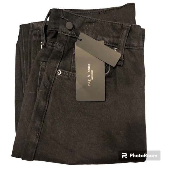 NWT Rag & Bone Alex High-Rise Jeans Black 24 / size 0 - Picture 10 of 10